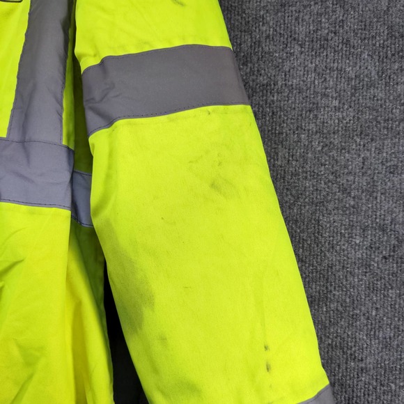 River City Garments Mens Full Zip Jacket Reflective Bright Green Size S Class 3 - Picture 14 of 16